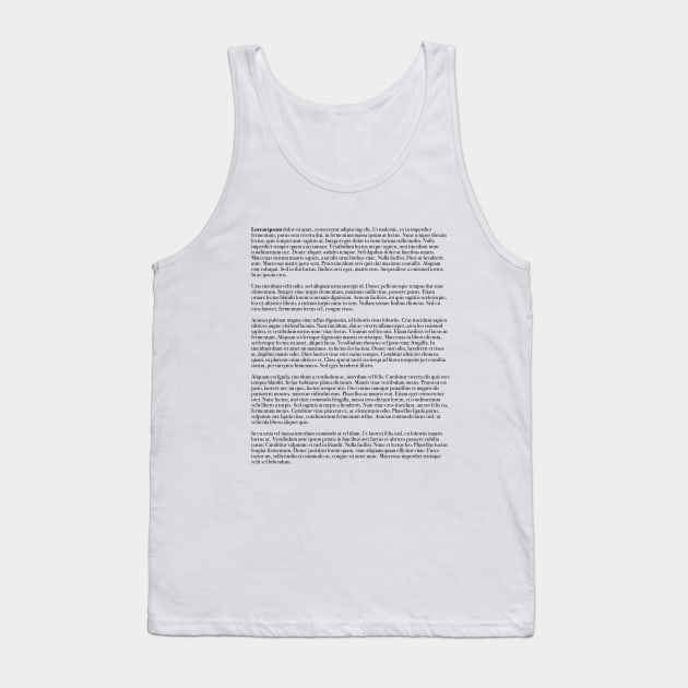 Lorem Ipsum Tank Top by OrtegaSG